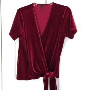 Ann Taylor velvet wrap top